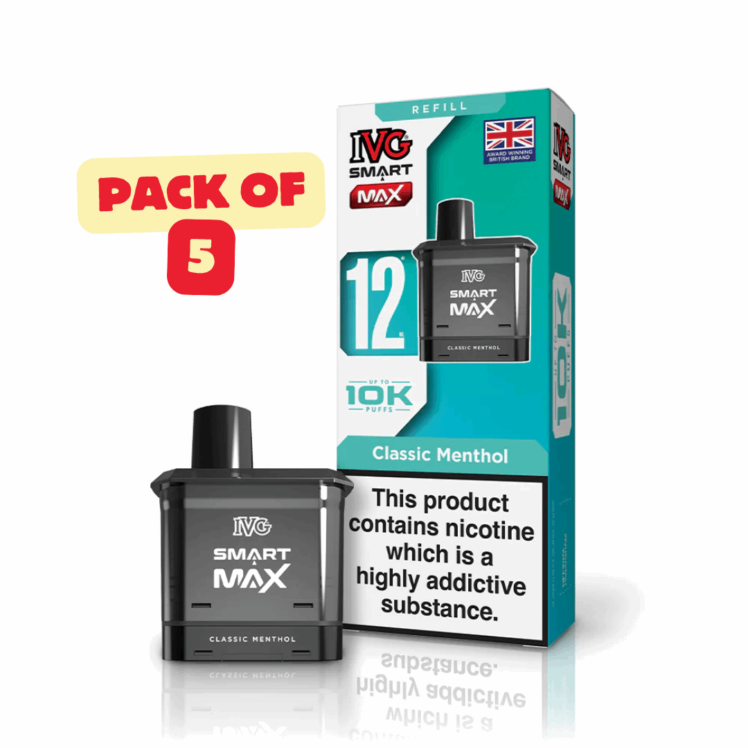 Classic-Menthol-IVG-Smart-Max-10K-Replacement-Pods-Pack-of-5-Wholesale-vape-wholesale-24