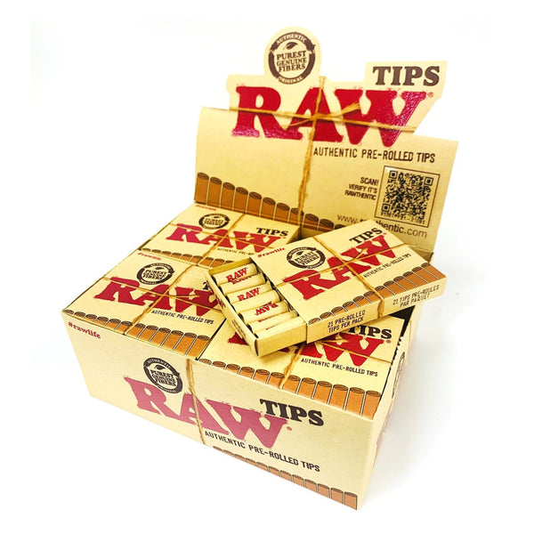 Raw Pre-rolled Slim Tips - Wholesale | 20 Pcs